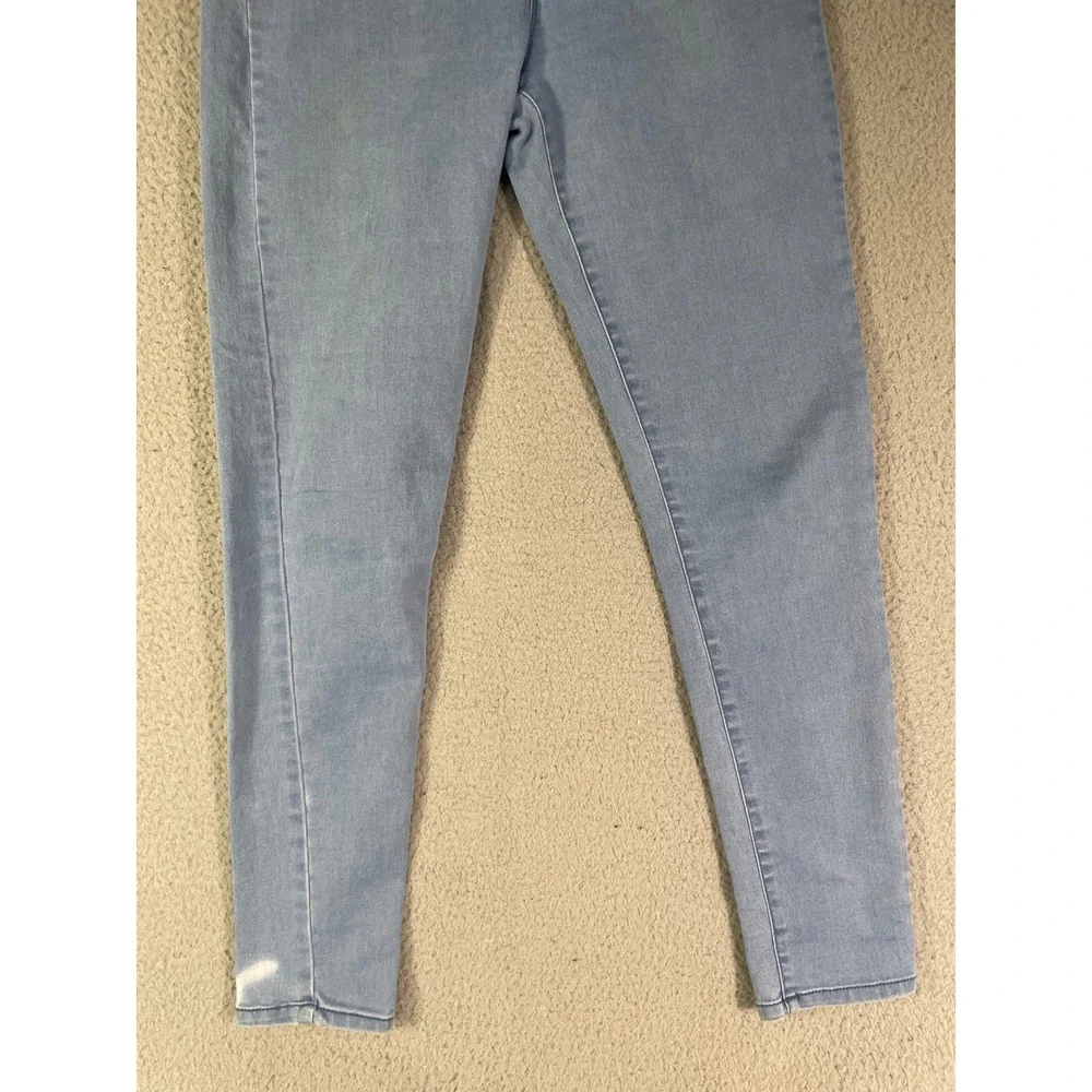 Forever 21 Womens Light Wash High Waisted Skinny Jeans Size 28 Blue Stretch